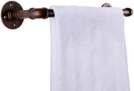 Industrial Pipe Towel Bar,GoYonder Wall Mounted Bathroom Towel Rack for Storage Bar, Coat Rack & Kitchen Furniture/Farmhouse Decor-Bronze (Bronze, 18 inch)