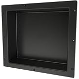 Redi Niche Single Recessed Shower Shelf â€“ Black, One Inner Shelf, 16-Inch Width x 14-Inch Height x 4-Inch Depth