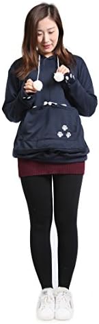 Mewgaroo Pet Cat Dog Holder Hoodie Cat Eared kangaroo Pouch Coat Women Men Hoody