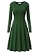 KIRA Swing Dress, Women's Long Sleeve Casual Swing Dress 17033-8 Medium Army Green