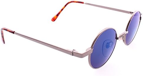 Retro Round John Lennon Style Sunglasses - Sliver Frame