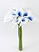 Angel Isabella 10pc Set Real Touch Calla Lily-Keepsake Artificial Flower Perfect for Cut to Make Boutonniere Corsage Bouquets (Picasso Royal Blue)