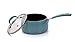 Finnhomy Hard Porcelain Enamel Aluminum Cookware Set, Ceramic Cookware Set, New Technology Double Nonstick Coating Kitchen Pots and Pan Set, 14-Piece, Blue