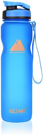 VICTANZ Sports Water Bottle with Filter-32oz Large Drinking Bottles, Fast Flow, Eco-Friendly Tritan Co-Polyester Plastic - 100% BPA Free for Gym Yoga Hiking Running Camping Biking