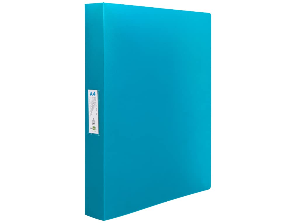 Folder liderpapel 4 Rings 25 mm Mixed Polypropylene din a4 Light Blue Opaque