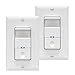 TOPGREENER Motion Sensor Switch, PIR Sensor Light Switch, Occupancy & Vacancy Modes, No Neutral Wire Required, Ground Wire Required, 150W LED/CFL, 1/4 HP, Single Pole, TDOS5-J-W-2PCS, White