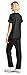 Dagacci Medical Uniform Woman and Man Scrub Set Unisex Medical Scrub Top and Pant, Black, XXL