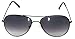 Classic Aviator Sunglasses Smoke Colored Lens Black Metal Frame Unisex