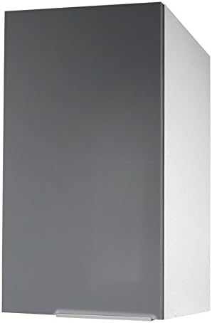 Berlioz Creations Cp4hgm Meuble Haut De Cuisine Avec Porte Gris Super Mat 40 X 34 X 70 Cm