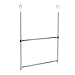 Oceanstar ACR1538C 2-Tier Portable Adjustable Rod Closet Hanger, Chrome