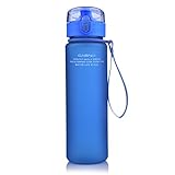 Water Bottle, 18Oz 500ml Sports Water Bottle with Leak Proof Sports Bottle Flip Top Plastic Bottle BPA-Free Water Bottle For Gym, Yoga, Running, Cycling Outdoors Water Bottle