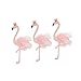 LUOEM Hawaii Flamingo Cake Cupcake Toppers with Toothpick Wedding Birthday Party Cake Decoration Glitter Paper Cake Toppers 6PCS