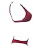 MOOSKINI Women's Strap Bathing Suit 6pcs Swimsuit Top Brazilian Bottom Padding Bikini Set