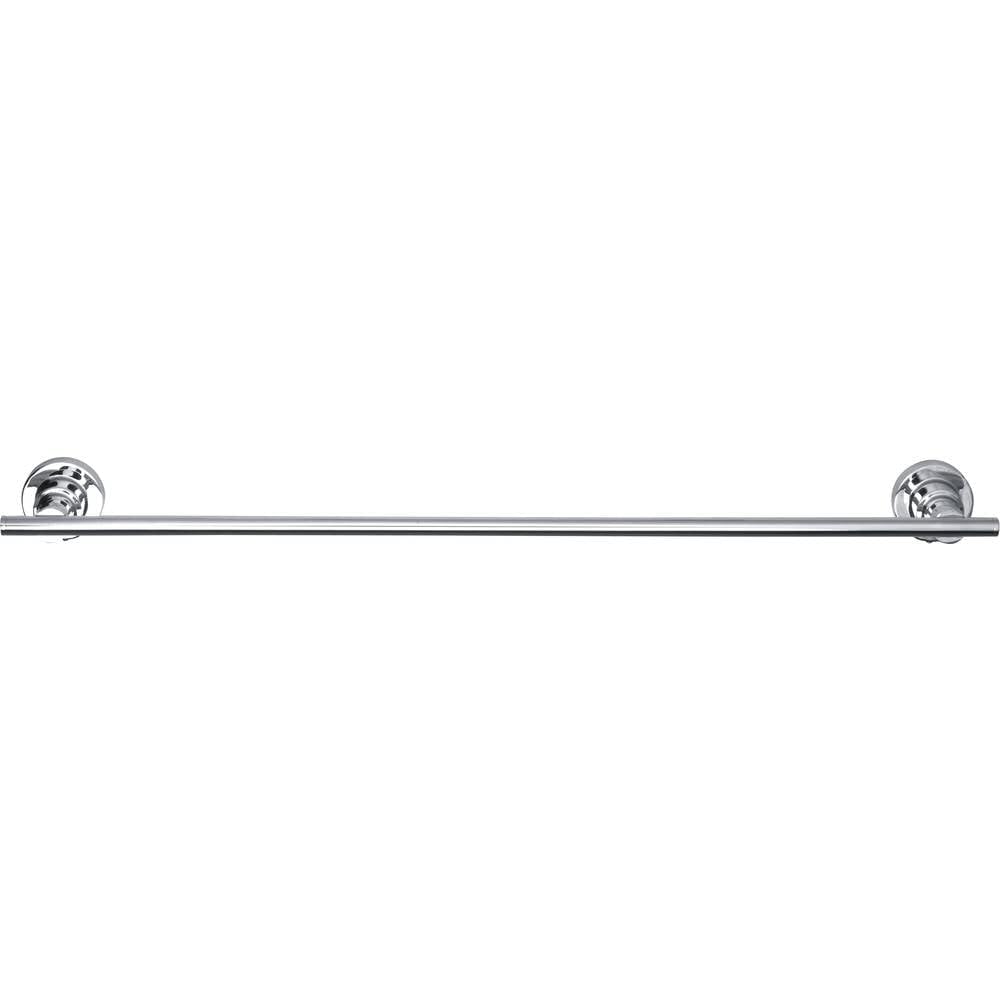 tesa LUUP Towel Rail - No Drill Towel Holder in Chromed Metal - Stainless - Waterproof - Includes Removable Glue Solution