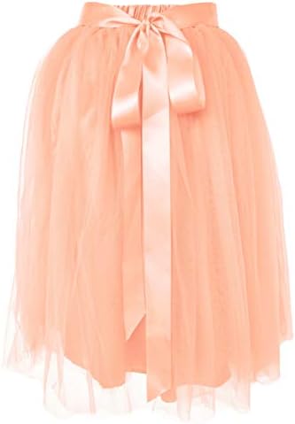 Women A-Line Tulle Skirt Tutu Knee Length