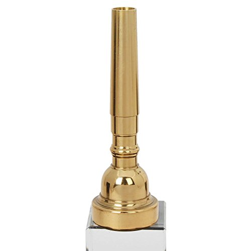 StyleZ Silver/Gold Plated Trumpet Mouthpiece for Yamaha Bach Replacement Musical Instruments Accessories (3C, Gold) - Thumbnail 2