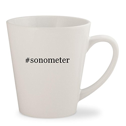 #sonometer - White Hashtag 12oz Ceramic Latte Mug Cup