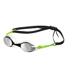 arena Cobra Silver Mirrored Goggles Black/Acid Lime