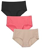 Liqqy Women's Quick Drying Invisible Hipster Briefs 3-pack