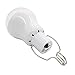 Szyoumy Solar Powered Led Light Bulb Portable Led Solar Lamp Spotlight with 0.8W Solar Panel for Outdoor Camping Tent Fishing Lighting(Used 5-6hours)