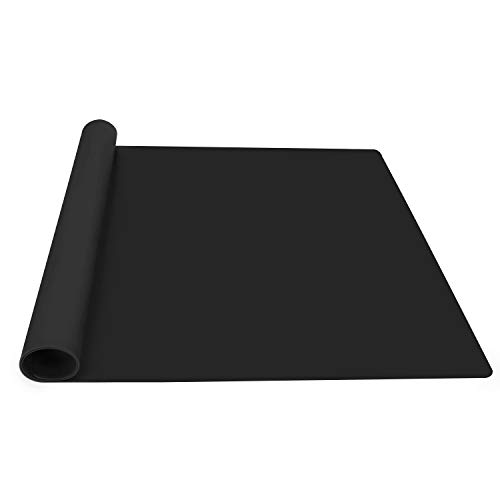 Oversize Silicone Sheet for Crafts, Gartful 27.5 x 19.6 inches Black Multipurpose Mat Jewelry Casting Molds, Countertop Protector, Nonskid Counter Table Mat and Placemat, Heat Resistant