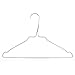 HANGERWORLD Silver Metal Wire Hangers Petite Adult Teen Child Size 14.2inch, 13 Gauge (50 Pack)