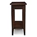 Leick Home Laurent End Table, Solid Wood, Bottom Display Shelf, Narrow, Easy-Assembly, For Living Room/Bedroom, Chocolate Cherry, 24.0 in. L x 12.0 in. W x 24.0 in. H, 10505