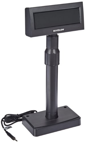 Bixolon BCD-1100 Vacuum Fluorescent Customer Pole Display with USB Interface, 5-24 VDC, Black