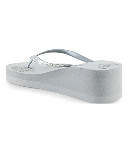 darling deals fashionable women"s flip flops silver sleepers