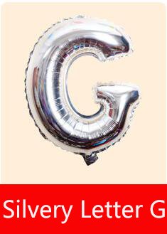 Zeato Single Alphabet Letter G Air Inflation Aluminum Foil Film Balloon [Non-Floatable] Celebration Party Multiple Occasions Home Decoration Supplies (Silvery,16 inch)