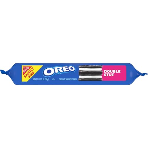 OREO DOUBLE STUF CHOCOLATE SANDWICH COOKIES, FAMILY SIZE, 18.71 OZ
