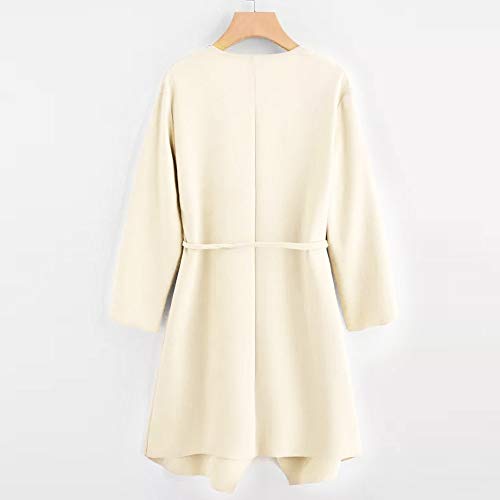image for GOVOW Waterfall Sweaters for Women Casual Collar Pocket Front Wrap Coa