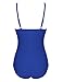 Ekouaer Womens One-Piece Swimsuit Bathing Suit Vintage Monokinis,Large,Blue