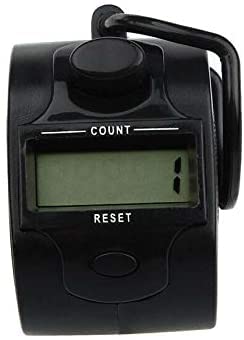 MACHSWON Electronic Counter,5 Digital LCD Electronic Manual Finger Counter,Hand Tally Counters For Running,Golf,Sport,Event,Football Black