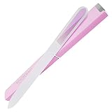 The Unicorn File by Bona Fide Beauty - 1-Piece Fine Grit Titanium Czech Glass Manicure Nail File in Light Purple Hard Case - Gentle Nail Care - File in Any Direction