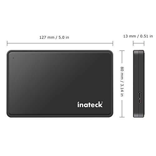 Inateck 2.5 Hard Drive Enclosure, USB 3.0 External Hard Drive Case