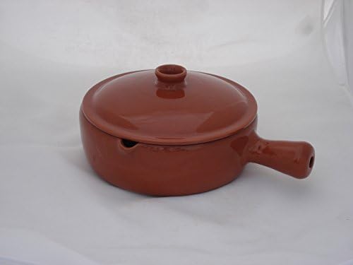 Honey Brown Terracotta Pan with Lid 3ltr