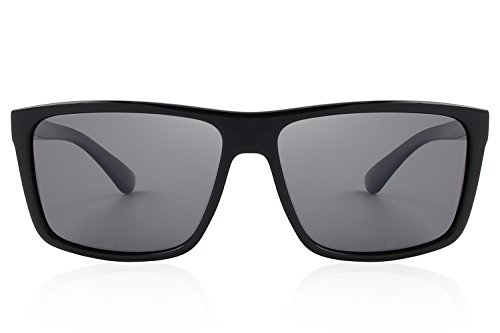 MERRY'S Men Polarized Sunglasses Fashion Male Sun glasses 100% UV Protection S8225 (Black, 58)