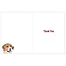 The Best Card Company - 1 Large Thank You Card (8.5 x 11 Inch) - Animal Stationery Greeting, Cute Kids Gratitude Card - Dog Big Thanks J2369DTYG
