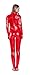 Kepblom Shiny Metallic Unitard Turtleneck Long Sleeve Footless Zentai Suit Catsuit Dancewear