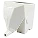 Elephant Plastic Kitchen Cutlery Drainer - Dinnerware Utensils Storage, Tooth Brushes Organizer for Bathroom, Sink, Bedroom Cosmetic Organized Holder, Storage Box - White, 6 x 4.75 x 3.75 Inches