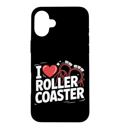 Roller Coaster Heart I Love Roller Coaster Case for iPhone 16 Plus