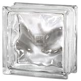 Quality Glass Block 8 x 8 x 4 Decora Wave Glass Block