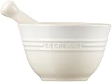 Le Creuset Mortar & Pestle 300 ml Meringue Stoneware Boxed view 2
