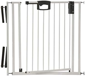 Geuther Metal Stair Safety Gate Easy Lock (Metallic, Range of Adjustment 84.5 - 92.5cm)