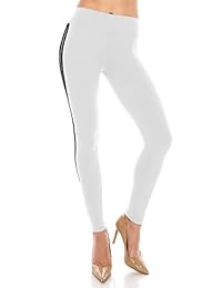 SIEMPRE Leggings de rayas lisas y suaves para dama