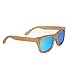 Ynport Mens/Womens Polarized Full Charcoal Bamboo Frame Classic Wooden Coated Sunglasses, Vintage Eyewear, Floating Wayfarer
