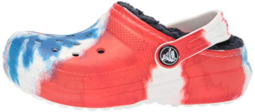 navy multi tie dye crocs