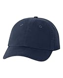 Valucap Youth Bio-Washed Unstructured Cap, Navy, ADJ