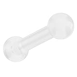 UV Acrylic Straight Barbell Clear 6G